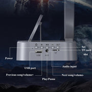 Y-558 Magnetic Levitation Astronaut TWS Bluetooth Speaker With RGB Light,Style: Silver Wireless Charging
