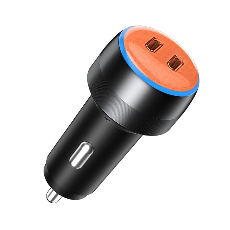 IBD355-2C PD20W+PD20W Smart Car Mobile Phone Charger(Orange) - Car Charger by PMC TechLife | Online Shopping South Africa | PMC TechLife