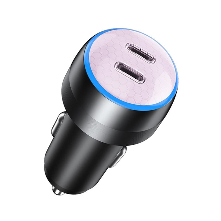 IBD355-2C PD20W+PD20W Smart Car Mobile Phone Charger(Pink) - Car Charger by PMC TechLife | Online Shopping South Africa | PMC TechLife