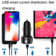 IBD355-2C PD20W+PD20W Smart Car Mobile Phone Charger(Pink)