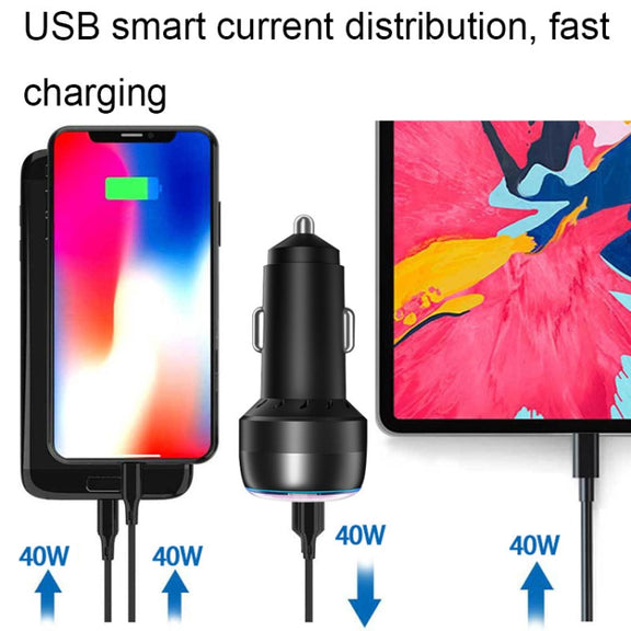 IBD355-2C PD20W+PD20W Smart Car Mobile Phone Charger(Yellow)