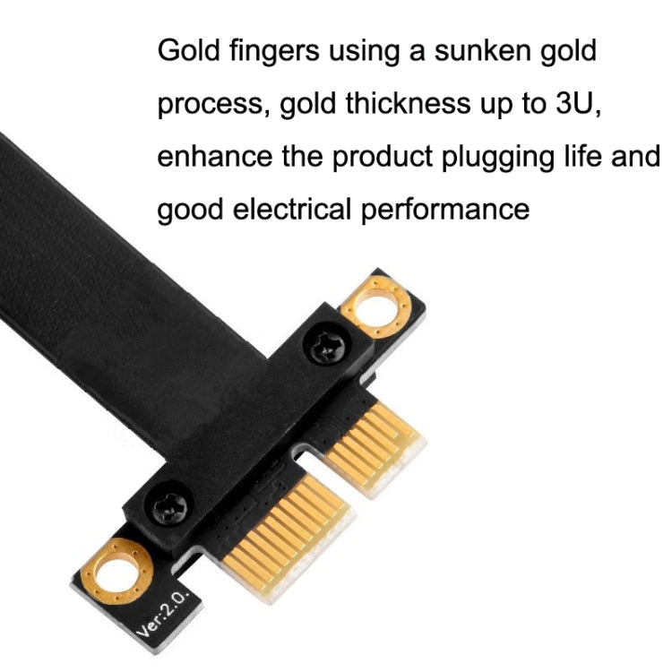 PCI-E 3.0 1X 90 Degrees Graphics Card / Wireless Network Card Extension Cable, Cable Length: 50cm - PCIE Cable by PMC TechLife | Online Shopping South Africa | PMC TechLife | Buy Now Pay Later Mobicred