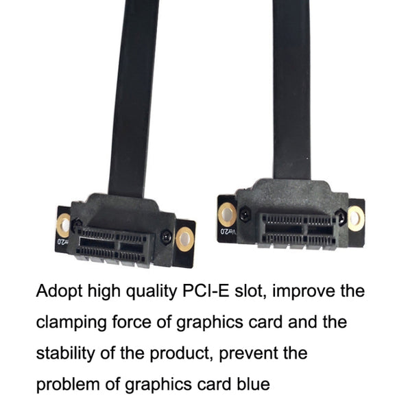 PCI-E 3.0 1X 90 Degrees Graphics Card / Wireless Network Card Extension Cable, Cable Length: 50cm