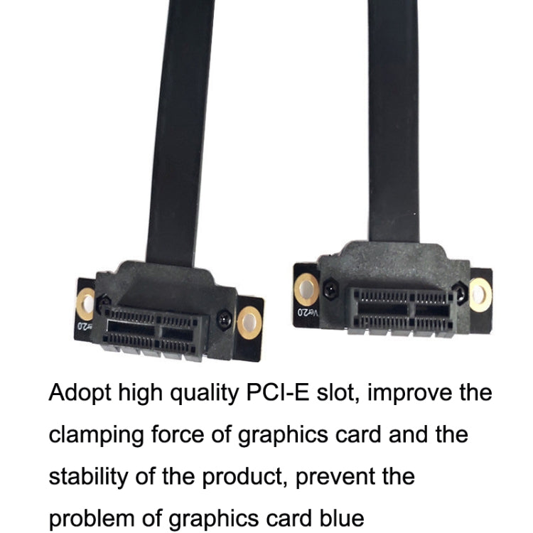 PCI-E 3.0 1X 90 Degrees Graphics Card / Wireless Network Card Extension Cable, Cable Length: 50cm