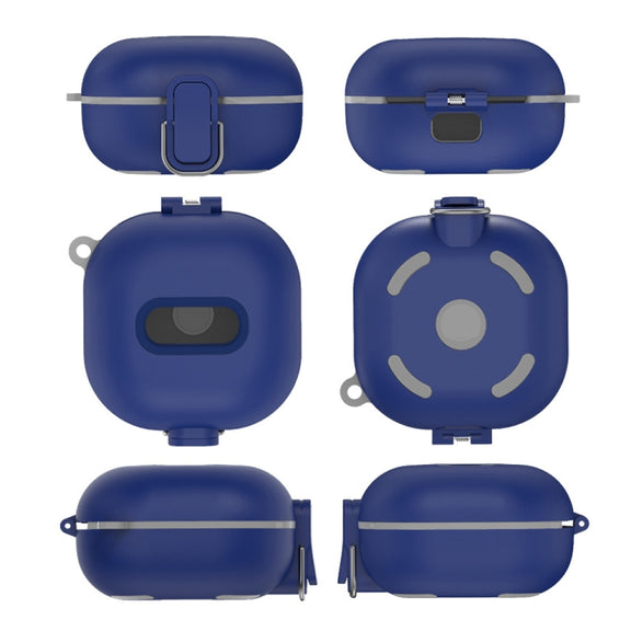 D10 For Samsung Galaxy Buds Live/Buds Pro/Buds 2 Shockproof Earphone Protective Cover Conjoined Switch(Blue)