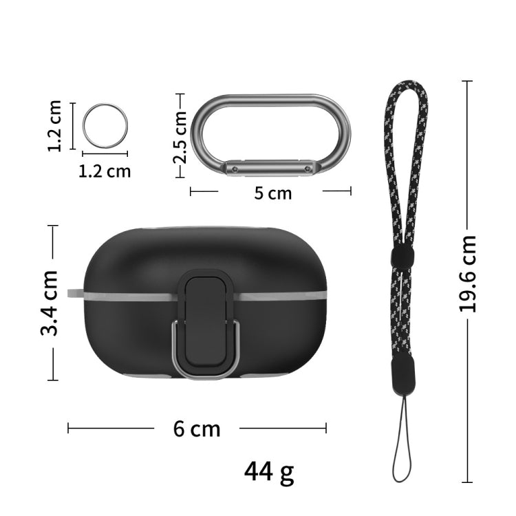 D10 For Samsung Galaxy Buds Live/Buds Pro/Buds 2 Shockproof Earphone Protective Cover Conjoined Switch(Blue)