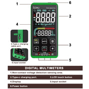 BAKU BA-8233 Pro Electric Maintenance Resistor Current Touch Screen Digital Mulitmeter(Green)
