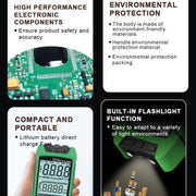 BAKU BA-2201 Digital Multimeter Electrician Maintenance Resistance Tester(Green)