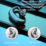 M-800 Left and Right Rotation Business Stereo Bluetooth Earphone(Blue)