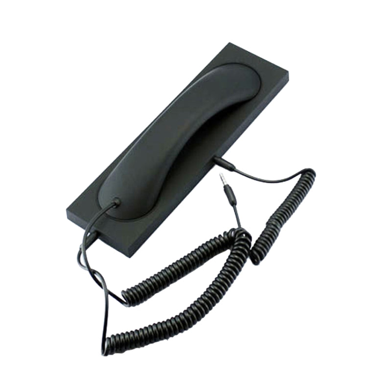 3.5mm Universal Office Mobile Phone Retro External Headset Mobile Phone Handset(White)