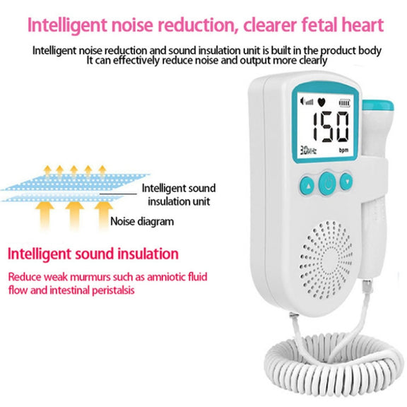 B3 Home Doppler Ultrasound Handheld Fetal Heart Pregnant Women Fetal Heart Monitor(Green)