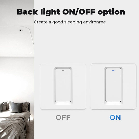 Tuya ZigBee Smart Single-fire Zero-fire Sharing Switch Phone Control Voice Panel EU Plug, Spec: 1 Button