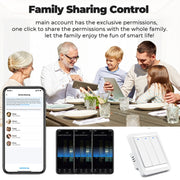 Tuya ZigBee Smart Single-fire Zero-fire Sharing Switch Phone Control Voice Panel EU Plug, Spec: 1 Button