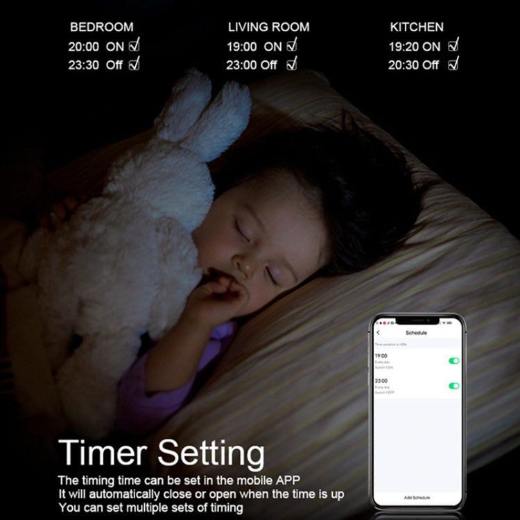 Tuya ZigBee Smart Single-fire Zero-fire Sharing Switch Phone Control Voice Panel EU Plug, Spec: 3 Buttons