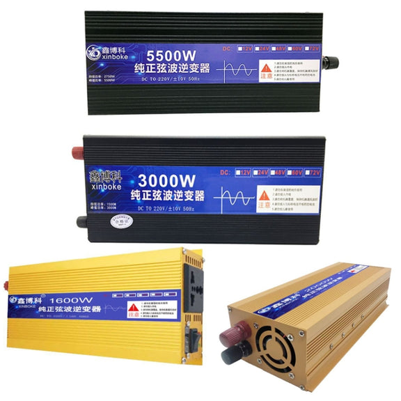 XINBOKE High Power Household Car Sine Wave Inverter 12V 5500W To 220V 2500W(LCD Display)