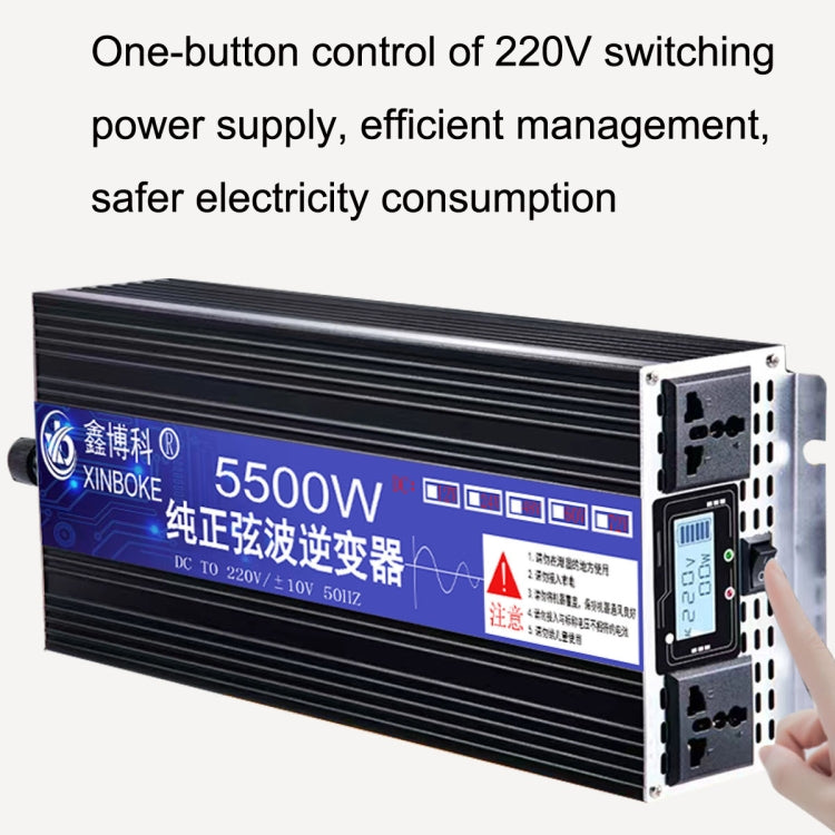 XINBOKE High Power Household Car Sine Wave Inverter 12V 5500W To 220V 2500W(LCD Display)