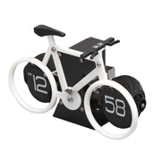 HY-F087 Retro Bicycle Shape Automatic Flip Home Decorative Turning Clock(White)