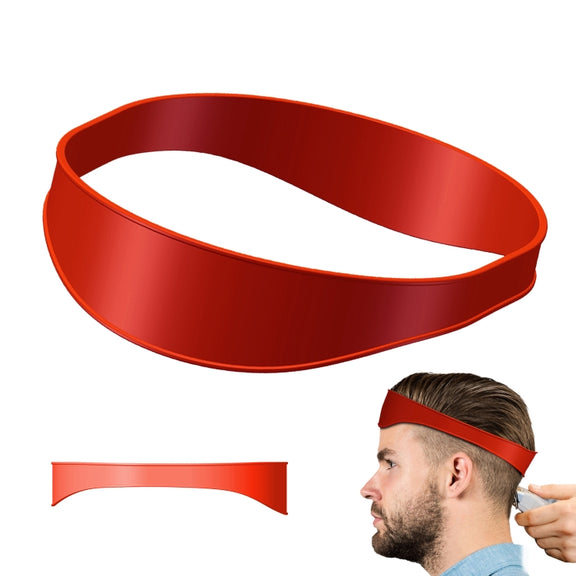 Salon Neck Hair Line Guide Barber Trim Ruler Hair DIY Tool Hair Trimming Template Tools(Red)