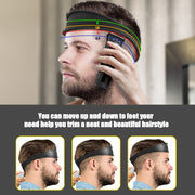 Salon Neck Hair Line Guide Barber Trim Ruler Hair DIY Tool Hair Trimming Template Tools(Red)
