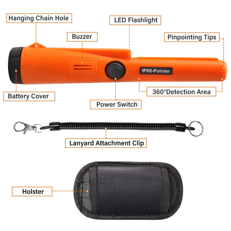 IP68-Pointer Handheld Metal Detector 3M Water-resistant Positioning Stick