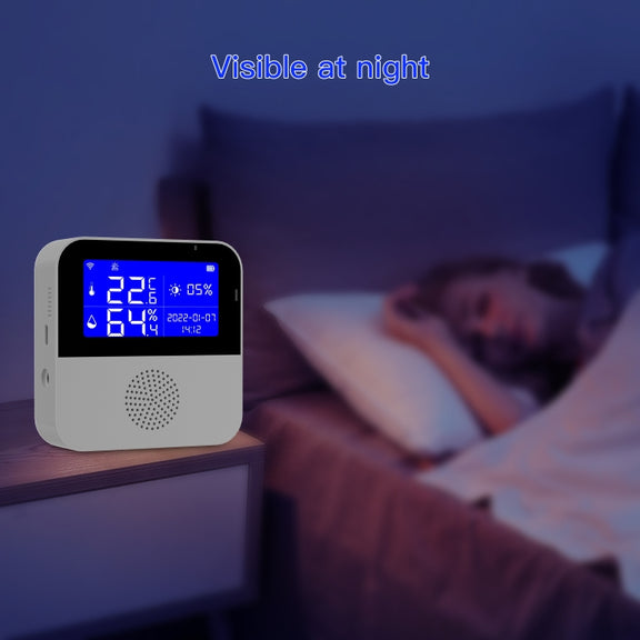 Tuya WIFI Temperature And Humidity Sensor With 2.9inch LCD Display,Spec: With Sensing Line