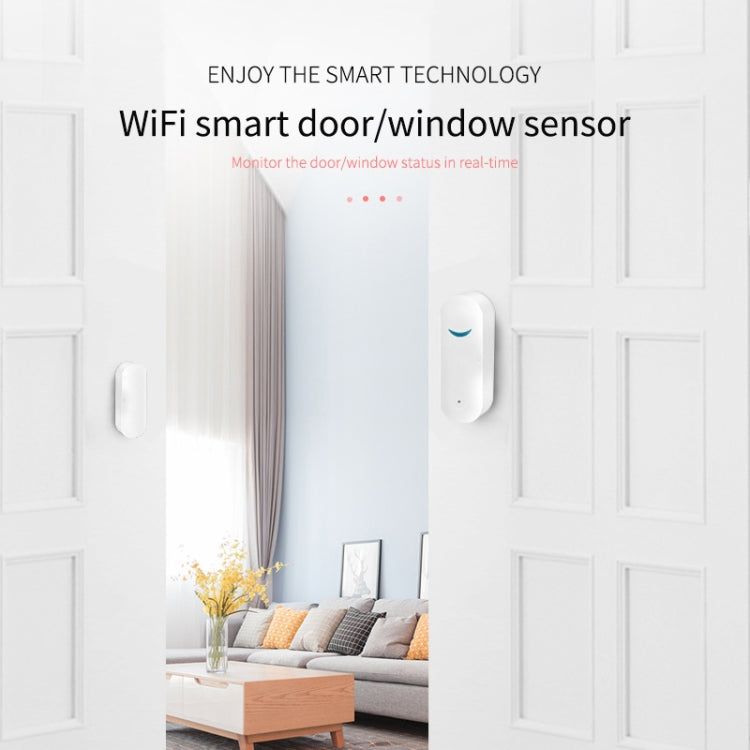 Tuya WiFi Door Magnetic Sensor Remote Intelligent Linkage Doors Windows Switch Anti-alarm APP Reminder Alarm - Door Window Alarm by PMC TechLife | Online Shopping South Africa | PMC TechLife