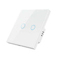 Tuya ZigBee Zero Firewire Touch Wall Remote Control Switch Light Control Voice Switch EU Plug, Style: 2 Gang (White) - Smart Switch by PMC TechLife | Online Shopping South Africa | PMC TechLife