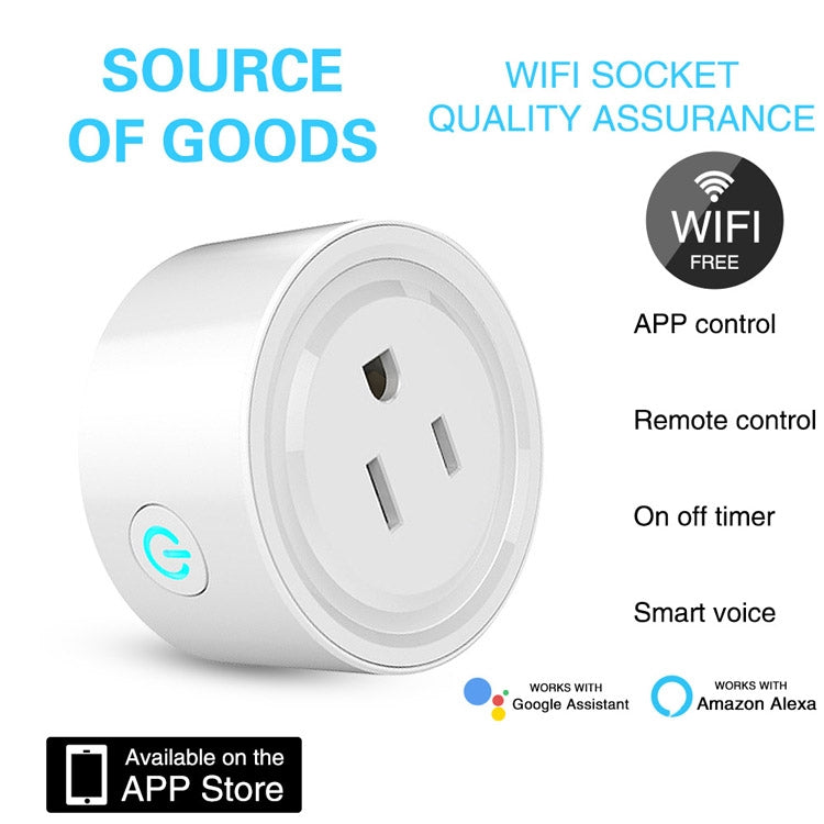 Tuya Smart App Wifi Smart Socket Phone Remote Timing Voice Switch Supports Alexa US Plug, Style: 16A Power Model - Smart Socket by PMC TechLife | Online Shopping South Africa | PMC TechLife