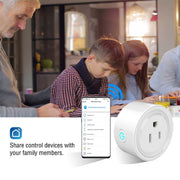Tuya Smart App Wifi Smart Socket Phone Remote Timing Voice Switch Supports Alexa US Plug, Style: 16A Power Model