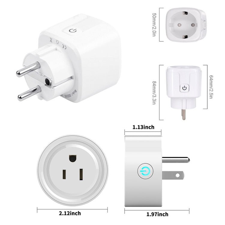 Tuya Smart App Wifi Smart Socket Phone Remote Timing Voice Switch Supports Alexa US Plug, Style: 20A Power Model