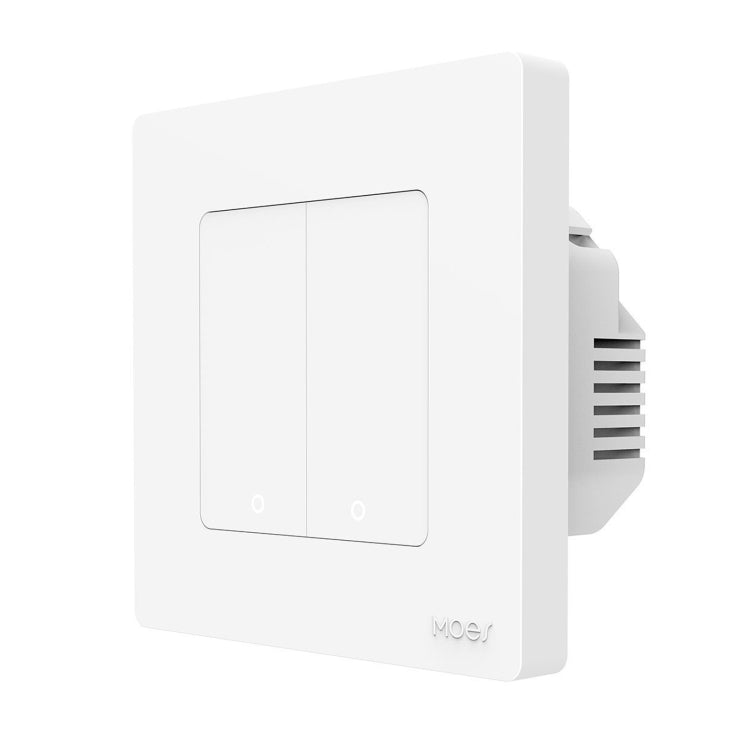 Tuya ZigBee Smart Single-fire Zero-fire Sharing Timing Voice Wall Switch EU Plug, Style: 2 Ways (White) - Smart Switch by PMC TechLife | Online Shopping South Africa | PMC TechLife