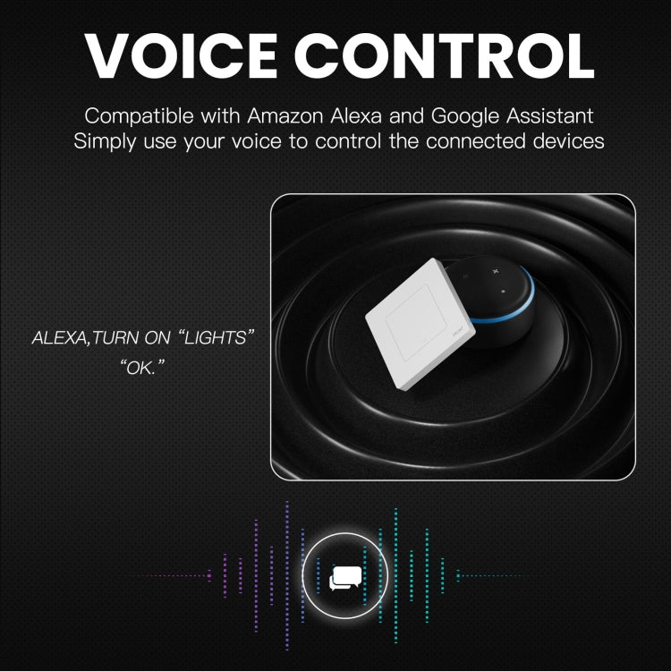 Tuya ZigBee Smart Single-fire Zero-fire Sharing Timing Voice Wall Switch EU Plug, Style: 2 Ways (Gray) - Smart Switch by PMC TechLife | Online Shopping South Africa | PMC TechLife