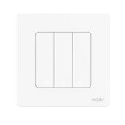 Tuya ZigBee Smart Single-fire Zero-fire Sharing Timing Voice Wall Switch EU Plug, Style: 3 Ways (White Scene Casual Post)