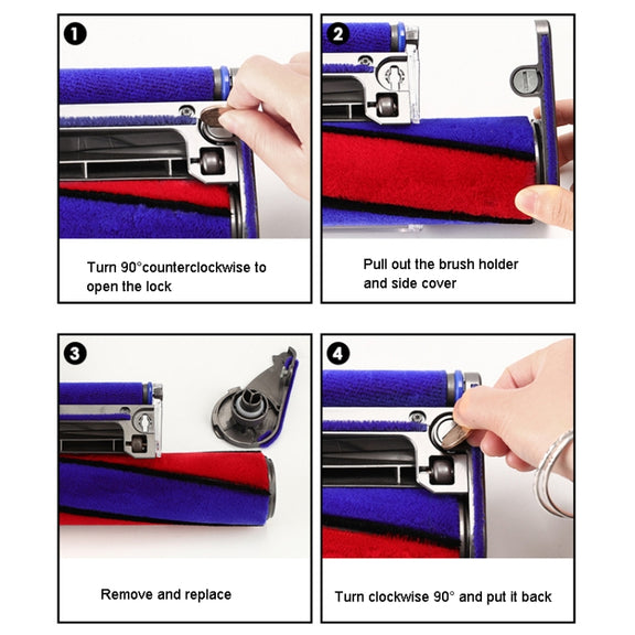 For Dyson V7 V8 V10 V11 V15  Vacuum Cleaner Soft Velvet Suction Head Side Cover