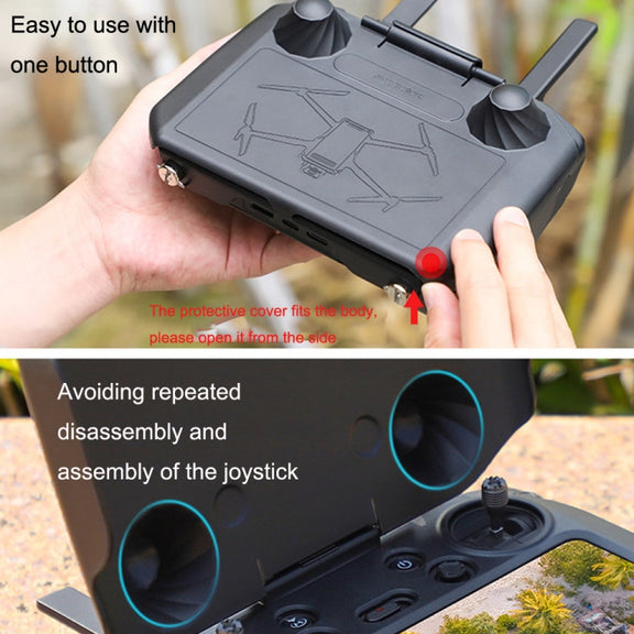 Sunnylife YK558 With Screen Remote Control Shielding Protection Cover For DJI Mini 3 / 3 Pro / Mavic 3 / RC Pro(Black)