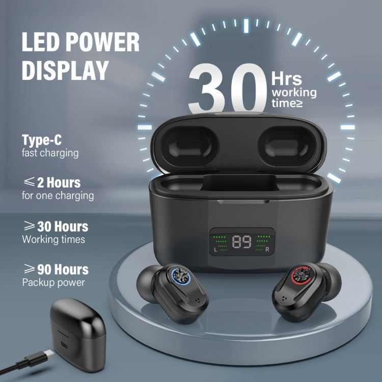 Z-127D In-ear Sound Amplifier Digital Display Hearing Aid Earphone(Red and Blue)