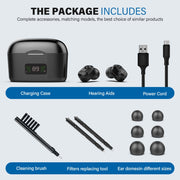 Z-127D In-ear Sound Amplifier Digital Display Hearing Aid Earphone(White)