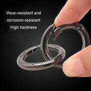 20pcs Zinc Alloy Spring Ring Metal Open Bag Webbing Keychain, Specification: 6 Points Light Gold