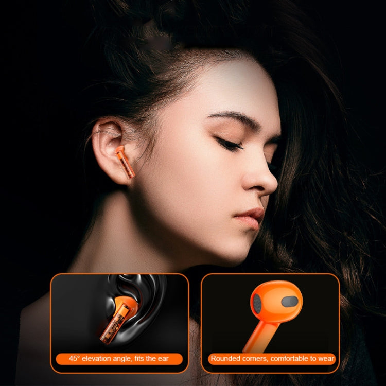 REMAX CozyBuds 6C TWS Transparent Cabin Low Delay Wireless Bluetooth Headset(Orange) - TWS Earphone by REMAX | Online Shopping South Africa | PMC TechLife | Buy Now Pay Later Mobicred