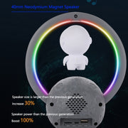 Y-598 Suspended Astronaut Bluetooth Speaker RGB Light Subwoofer Ornament,Spec: 598A Silver