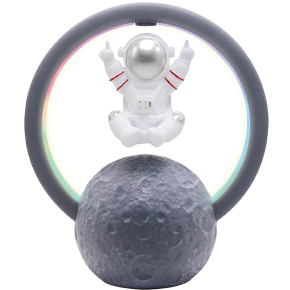 Y-598 Suspended Astronaut Bluetooth Speaker RGB Light Subwoofer Ornament,Spec: 598A Golden+Gift Bag