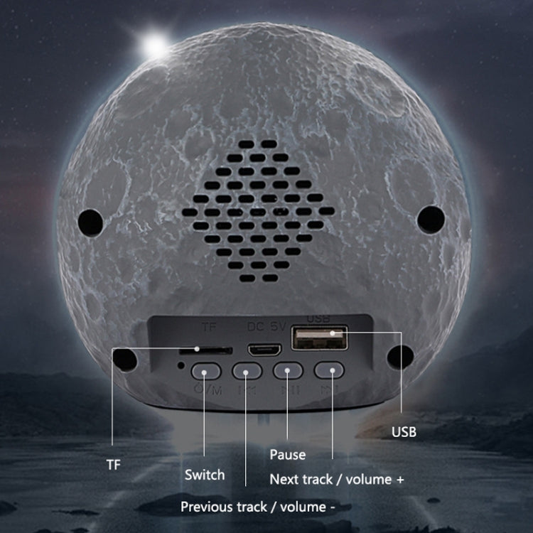 Y-598 Suspended Astronaut Bluetooth Speaker RGB Light Subwoofer Ornament,Spec: 598A Golden+Gift Bag