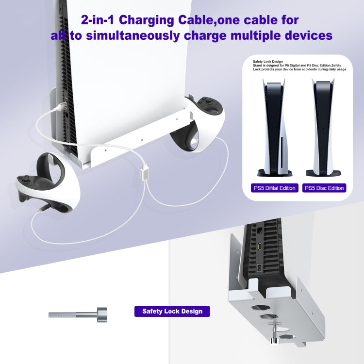 For PS5 / PS VR2 Series JYS JYS-P5163 Helmet Headset Host Handle Storage Rack - free shipping - PMC TechLife - Order now!