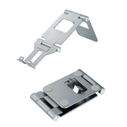 Z10A   Aluminum Alloy Double Folding Mobile Phone Holder Desktop Tablet Lazy Holder(Grey)