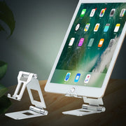 Z10A   Aluminum Alloy Double Folding Mobile Phone Holder Desktop Tablet Lazy Holder(Black)