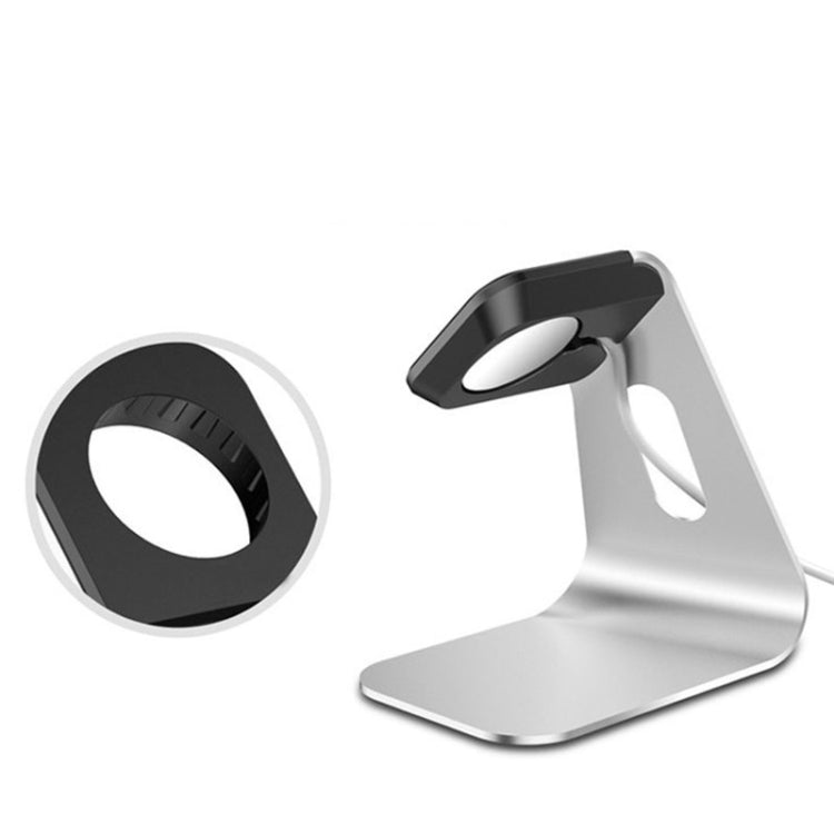 Z65 For Apple Watch Charging Stand Aluminum Alloy Desktop Display Stand(Silver)