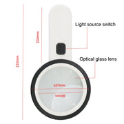 JHS407 30X Handheld HD Magnifier With LED Light(Paper Package)