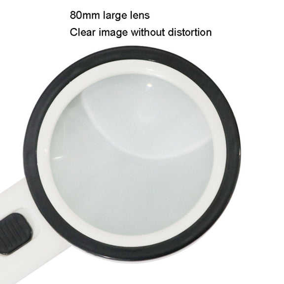 JHS407 30X Handheld HD Magnifier With LED Light(Paper Package)