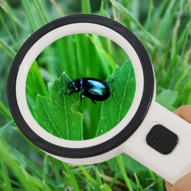 JHS407 30X Handheld HD Magnifier With LED Light(Paper Package)