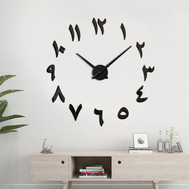 M030 India Digital Hanging Clock Home Decoration DIY Acrylic Clock(Black) - DIY Clocks by PMC TechLife | Online Shopping South Africa | PMC TechLife | Buy Now Pay Later Mobicred